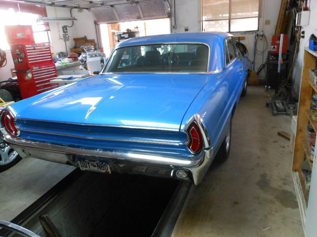 back of the Bluebird restomod by Charles Clark